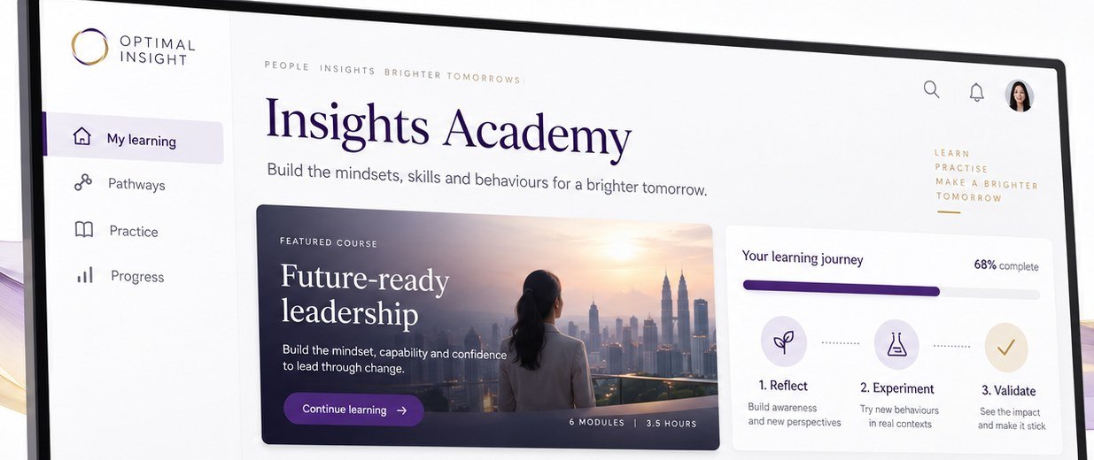 Insights Academy learning platform on a computer screen